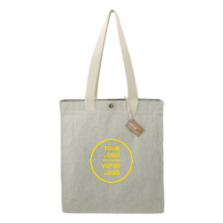 Repose 10oz Recycled Cotton Box Tote With Snap