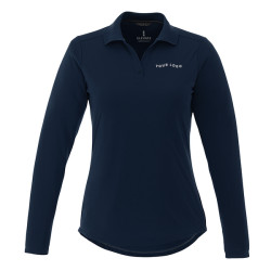 Women's Textured Knit Long Sleeve Polo