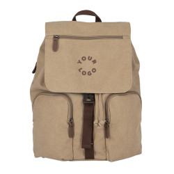 Double-Barrel Canvas Backpack