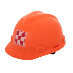 Orange V Guard Hard Hat