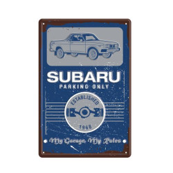 Subaru Vintage Garage Sign