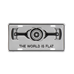World Is Flat License Plate