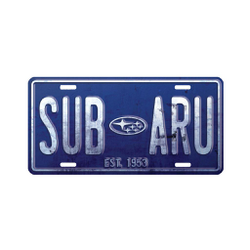 Vintage Subaru License Plate