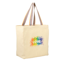 Pride Recycled Cotton Grocery Tote