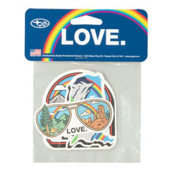 Subaru Love Pride Sticker 3pk