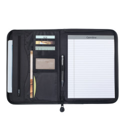 Simulated Leather Deluxe Zippered Padfolio
