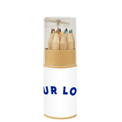 12-Piece Colored Pencils Tube with Sharpner