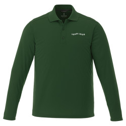 Men's Textured Knit Long Sleeve Polo