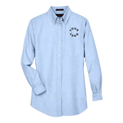 UltraClub® Women's Classic Wrinkle-Resistant Long Sleeve Oxford Shirt