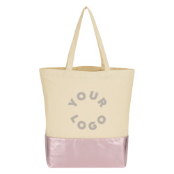 Cotton Tote with Metallic Accent