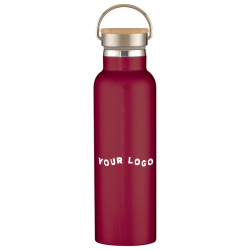 21 oz. Stainless Water Bottle with Wood Lid