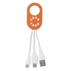 3-in-1 Charging Buddy with Carabiner Clip