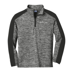 Youth Sport-Tek® PosiCharge® Electric Heather Colorblock 1/4 Zip Pullover