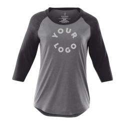 Women's Heathered 3/4-Sleeve Baseball T-Shirt