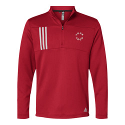 adidas® Men’s 3-Stripes Double-Knit 1/4-Zip Pullover