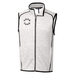 Cutter & Buck® Men's Mainsail Sweater-Knit Full-Zip Vest