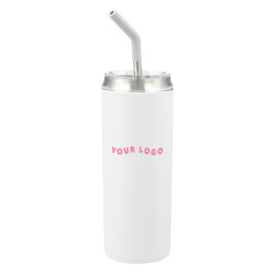 20 oz Marka Vacuum Tumbler with Stainless Steel Straw