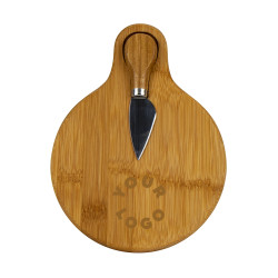 Small Bamboo Cutting Board with Cheese Knife