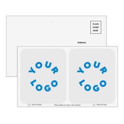 Postcard Sticker with 2 Full-Color Rectangles