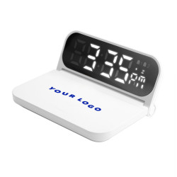 Wireless Charging Digital Clock with Adjustable Screen