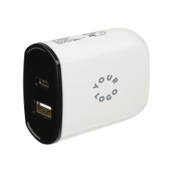 UL Listed 2-in-1 USB Type-C Wall Adapter - 24-Hour Production